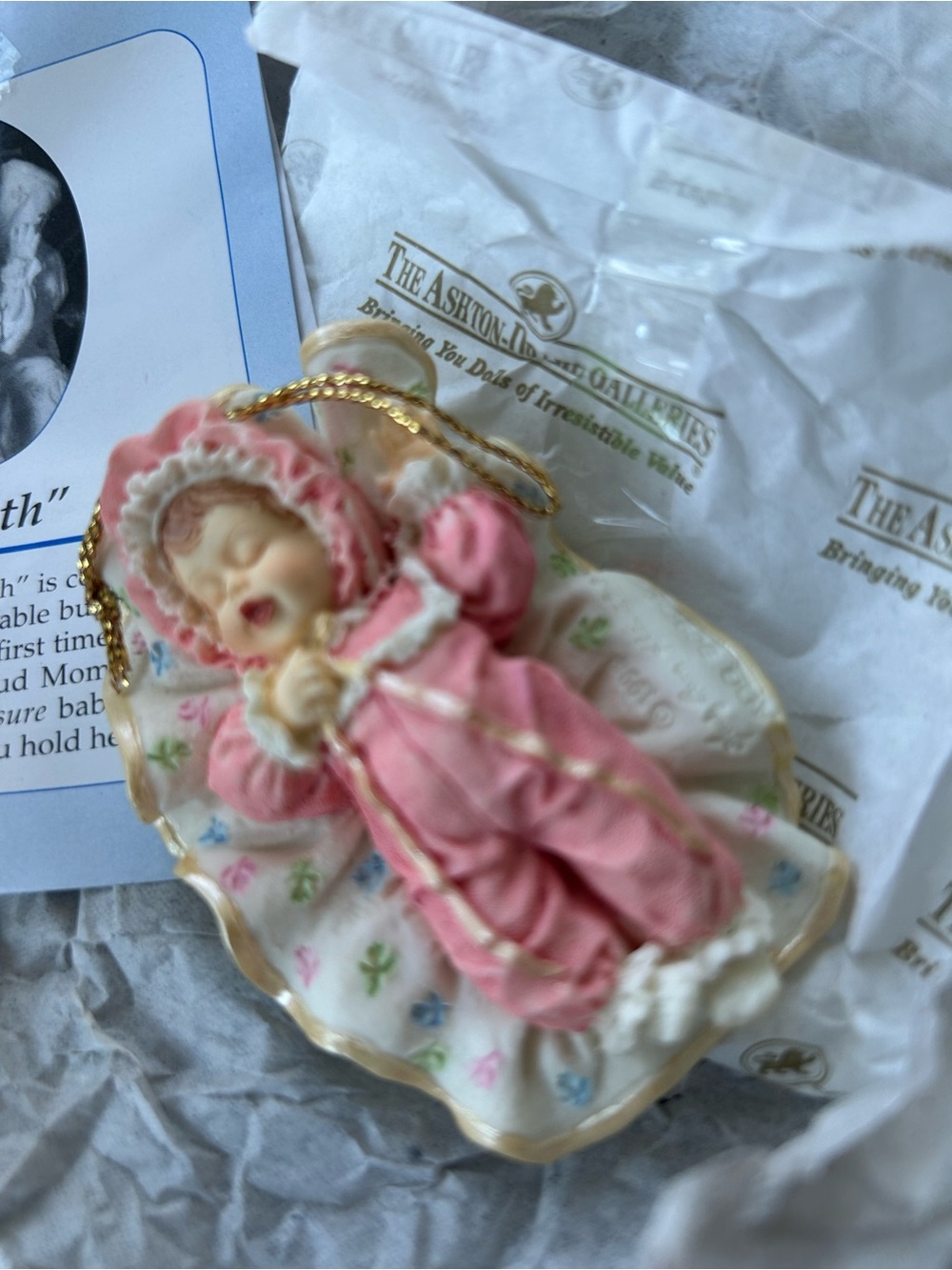 The Ashton-Drake Galleries Pink Baby Ornament
